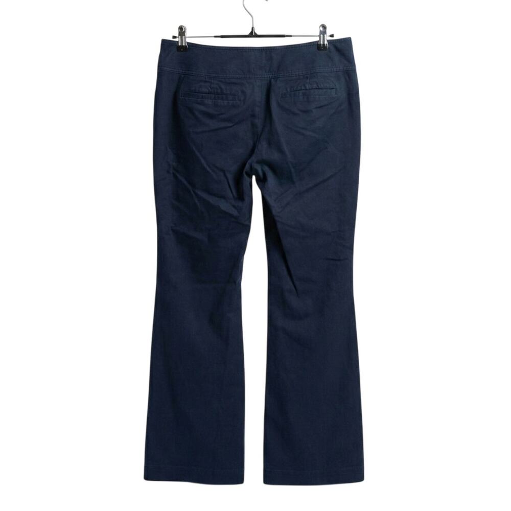 LOFT Navy Sailor Style Wide Leg Pants Size 10 High Waist Button Front Pockets - Picture 2 of 14